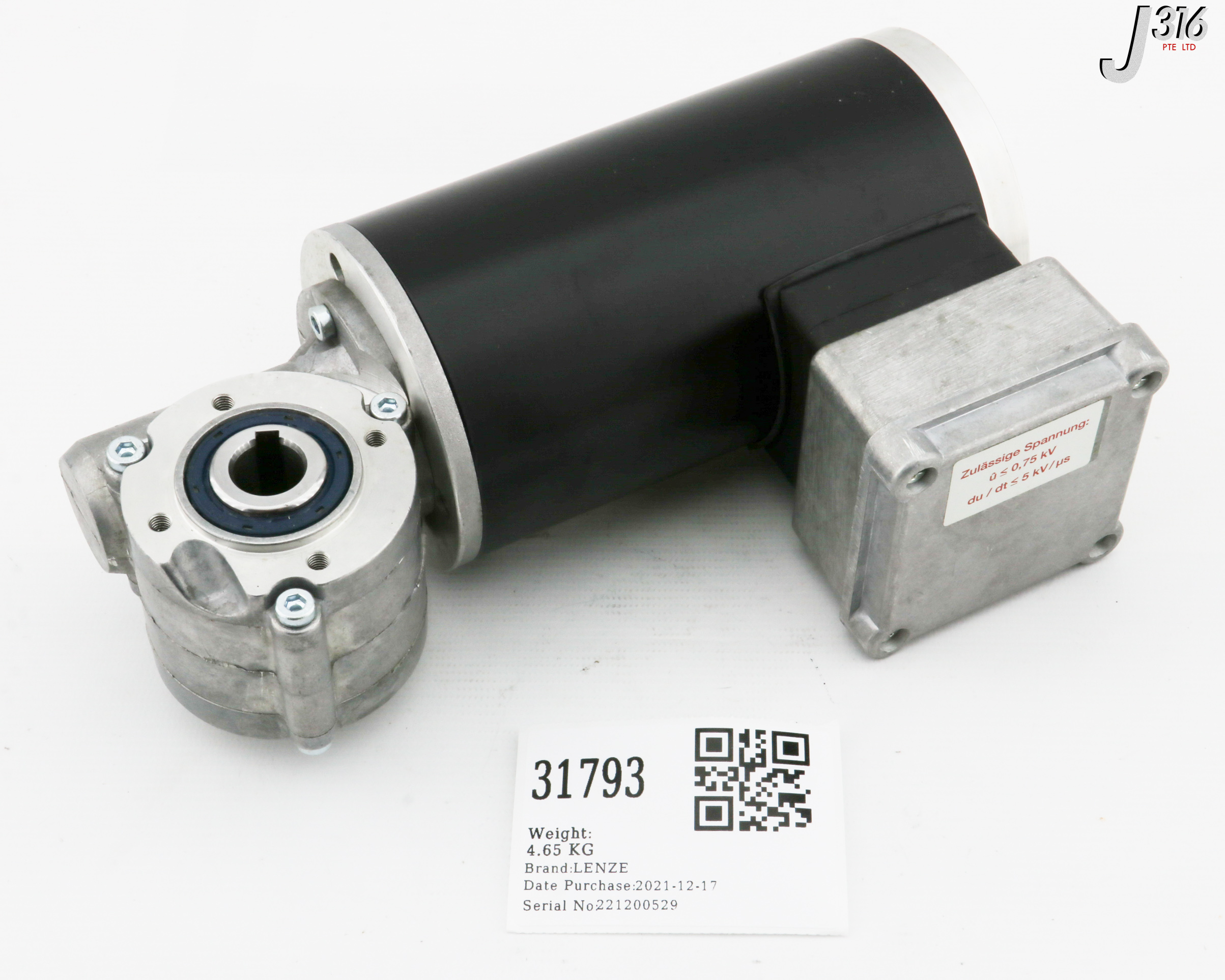 専用オーダー 31793 LENZE 3 PHASE ASYNCHRONUS MTR W/ GEAR SSN31-1FHCR (NEW